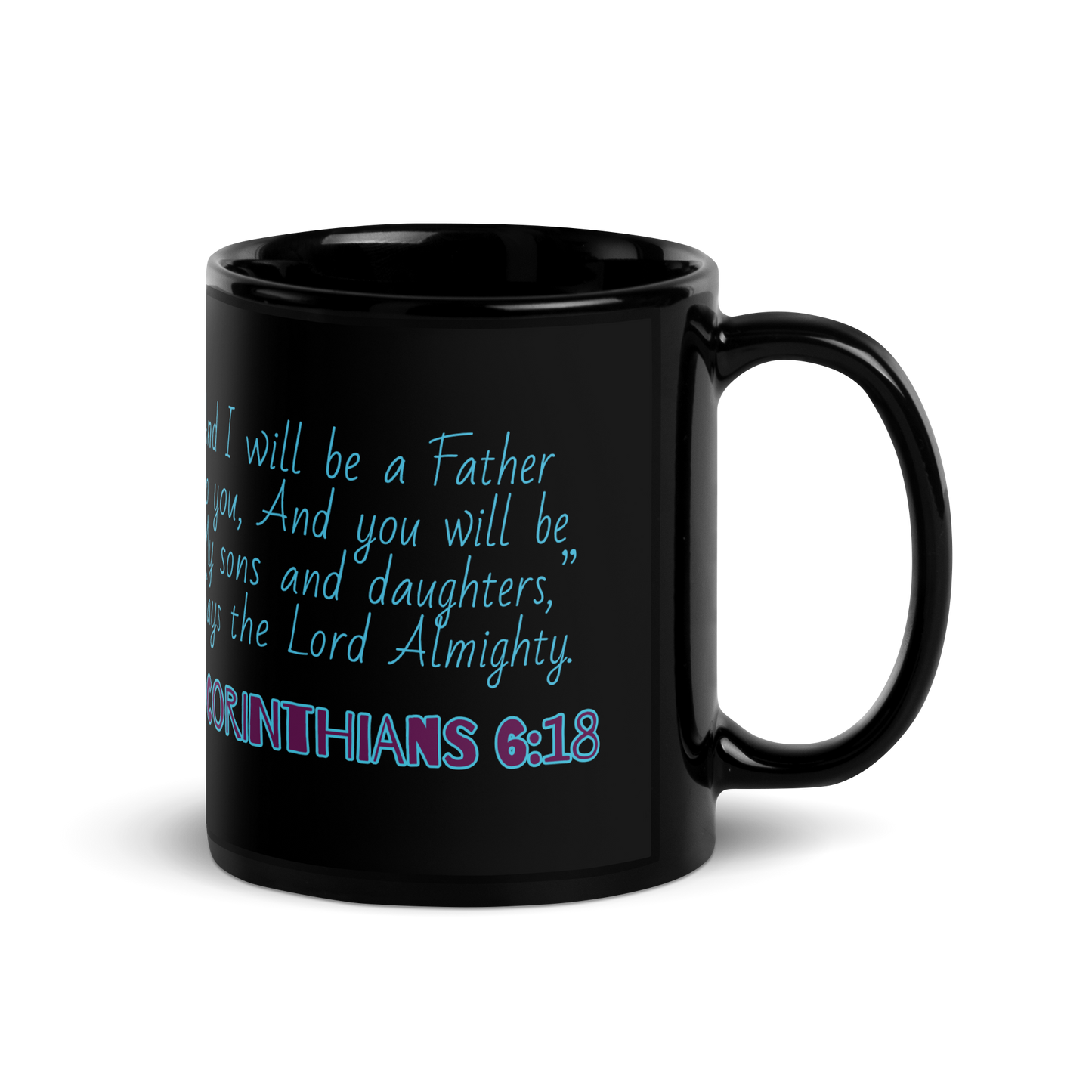 Daughter Of The King Black Glossy Mug