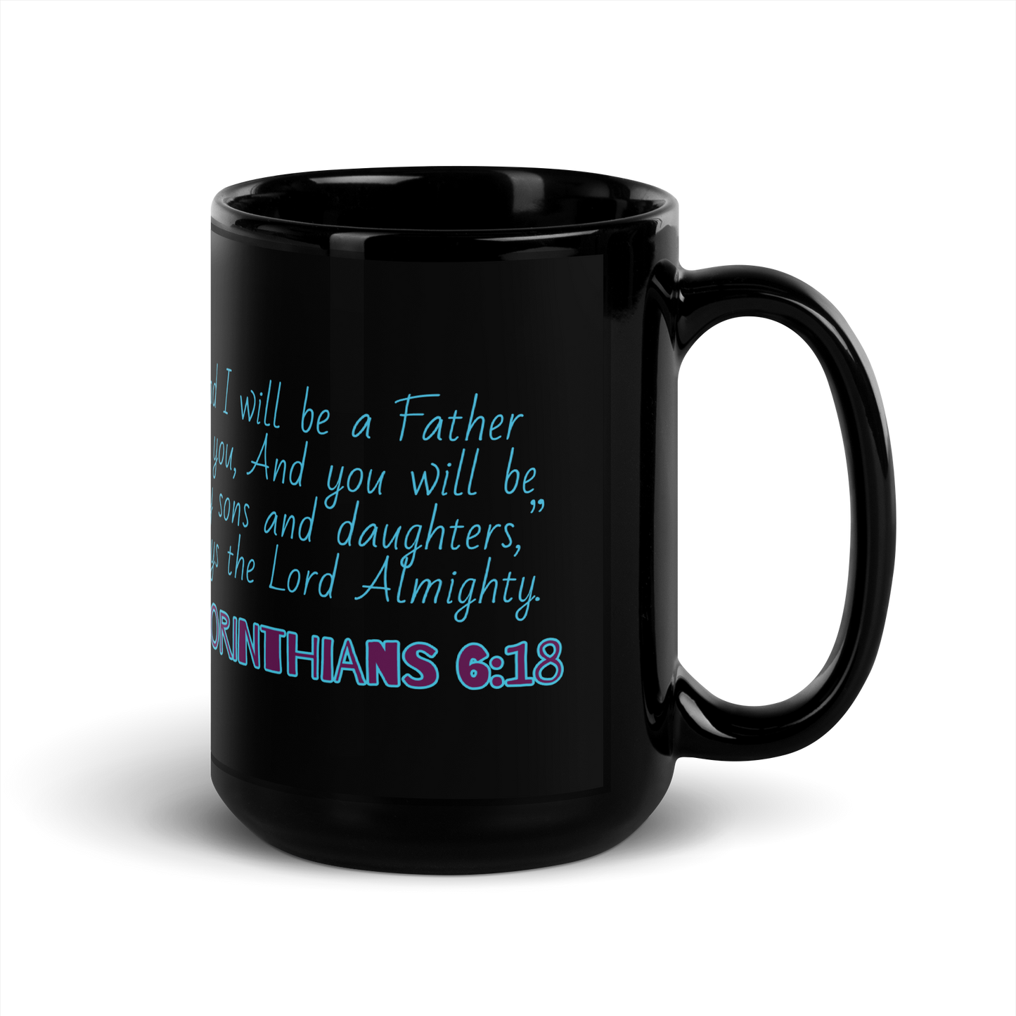 Daughter Of The King Black Glossy Mug