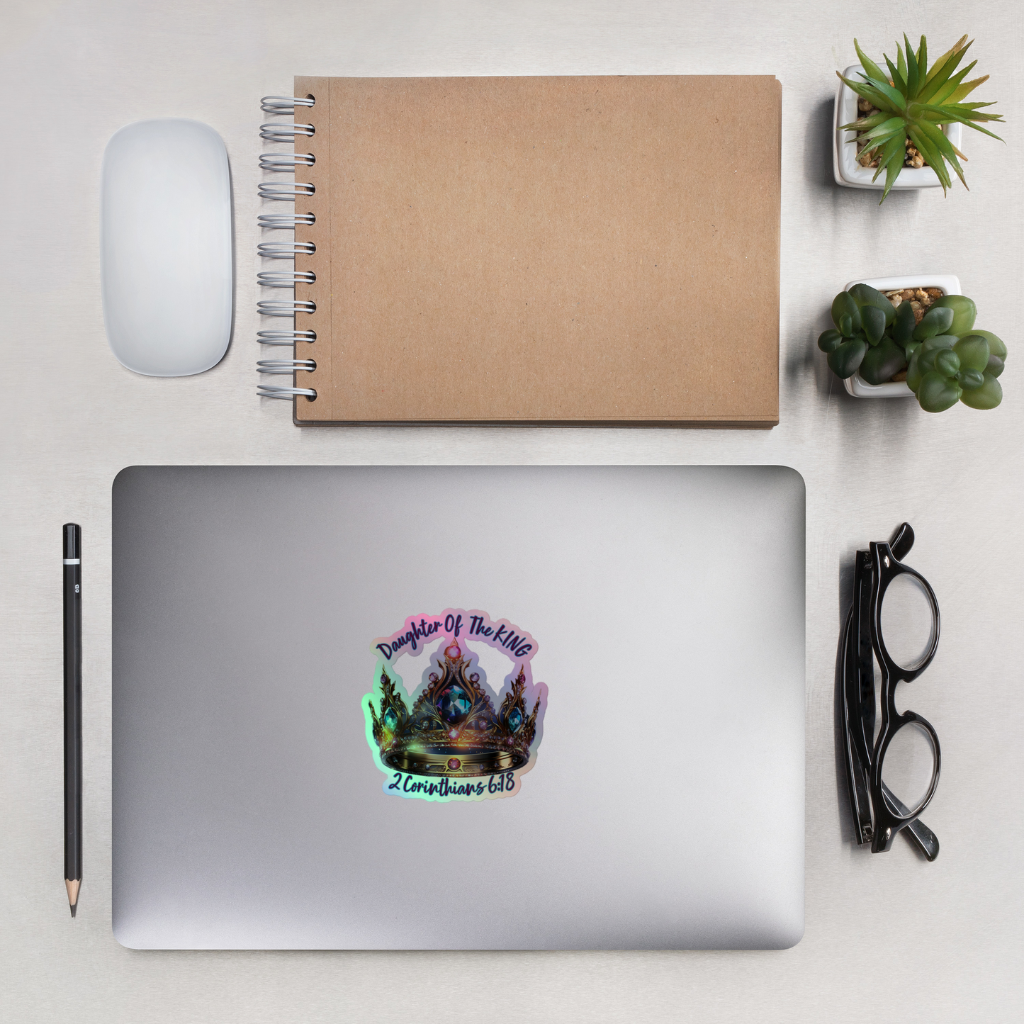 Daughter Of The King Holographic stickers