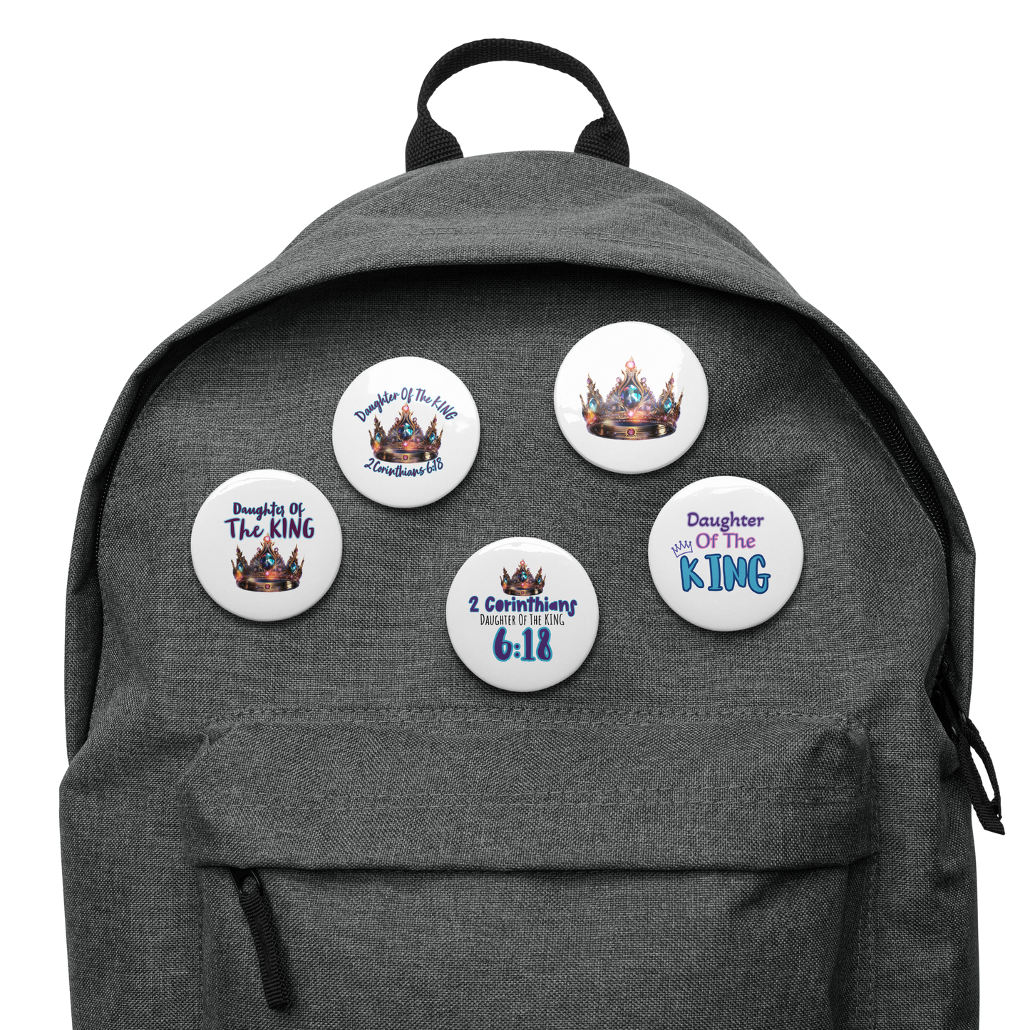 Daughter Of The King Set of 5 pin buttons